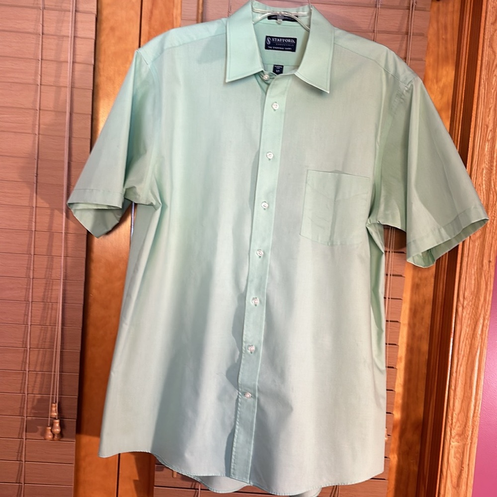 👔👔Stafford Essentials Short Sleeved Oxford Shirt👔👔